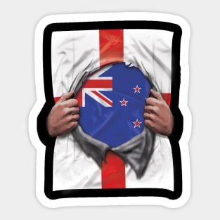 New Zealand Flag English Flag Ripped - Gift for New Zealander From New Zealand Sticker